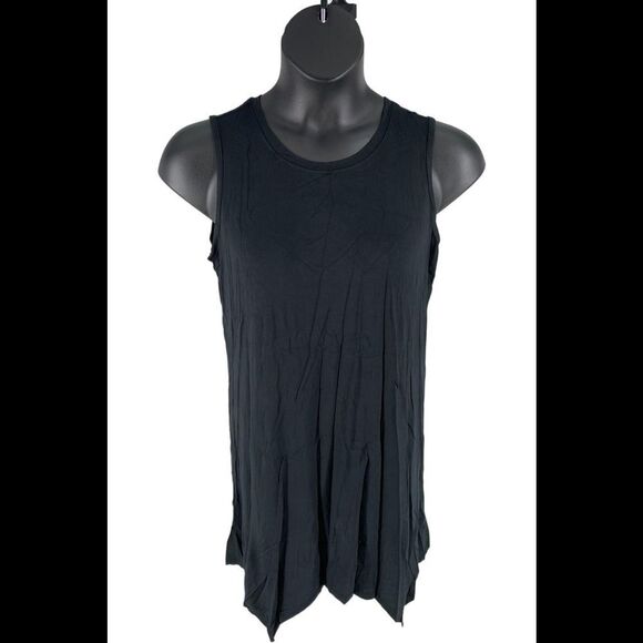 LOGO by Lori Goldstein Tops - LOGO Layers by Lori Goldstein Crew Neck Tank Top Black - Regular